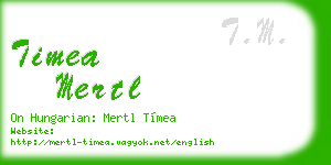 timea mertl business card